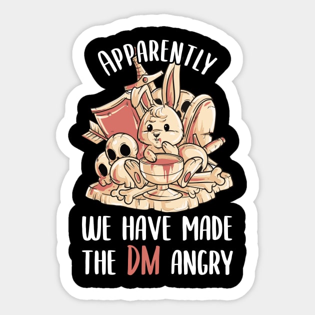 Tabletop Role Playing Game DM Dungeon Master Bunny Sticker by MGO Design